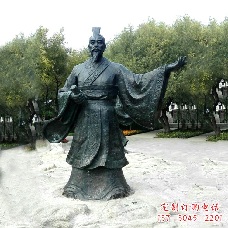 威海孟子铜雕塑,荟萃战国时期智慧精华