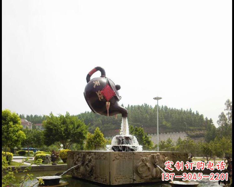 威海传统工艺茶壶铜雕