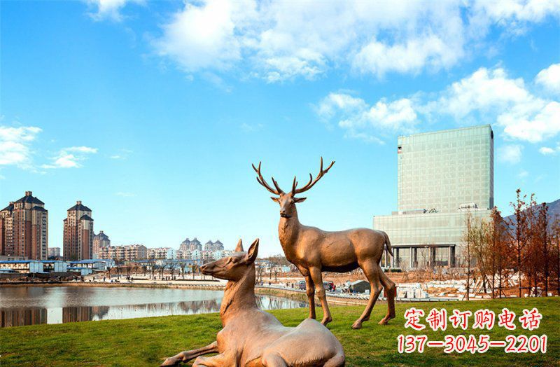 威海优质精美羚羊铜雕塑