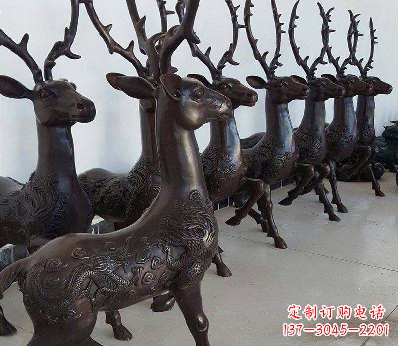 威海产品名称精美梅花鹿铜雕