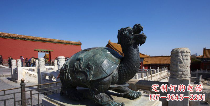 威海公园龙龟景观铜雕