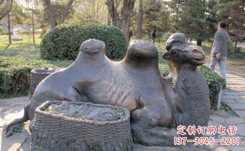 威海公园骆驼动物铜雕