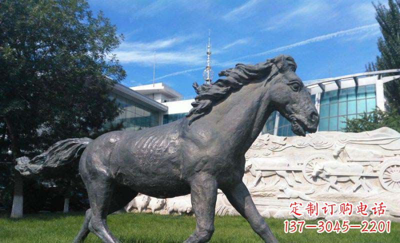 威海公园马动物铜雕 (5)