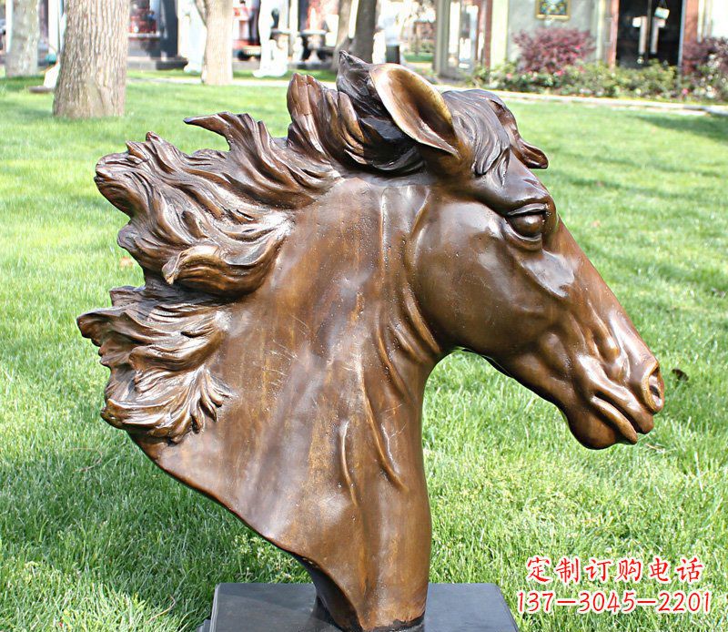 威海马头铜雕工艺品