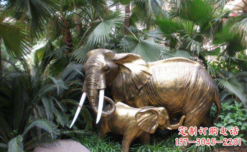 威海中领雕塑-大象铜雕定制