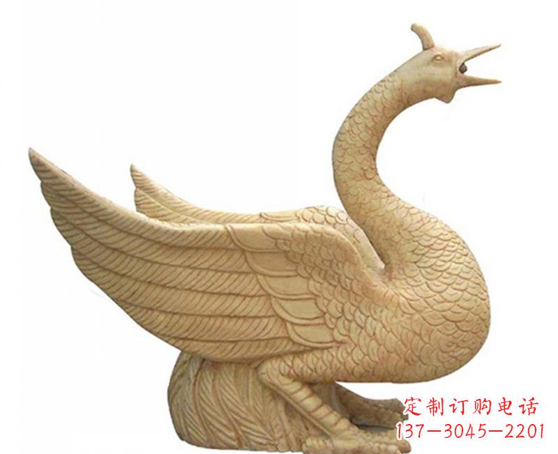 威海公园喷水凤凰石雕