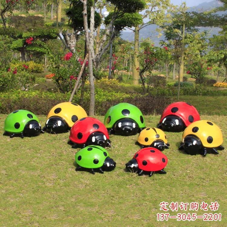 威海幼儿园瓢虫雕塑摆件