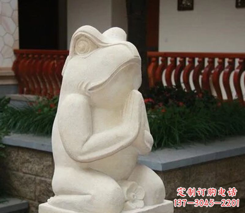 威海中领雕塑精美绝伦的青蛙石雕
