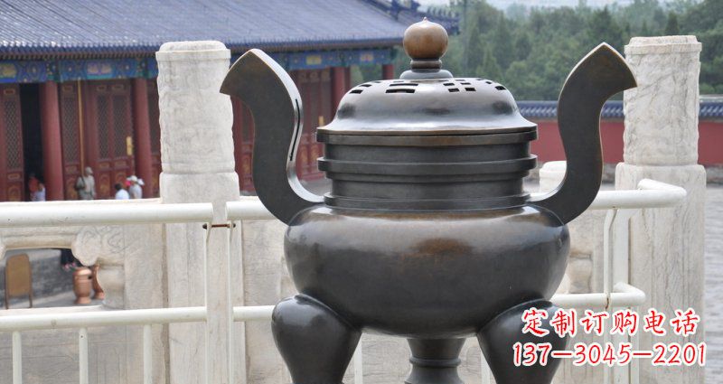 威海高雅香炉铜雕,景观雕塑装置