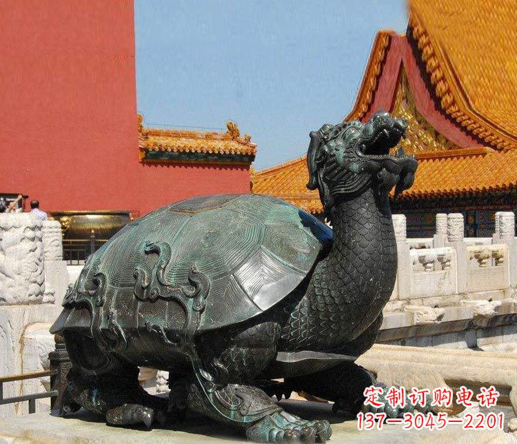 威海精美铜雕龙龟,给你公园独特色彩