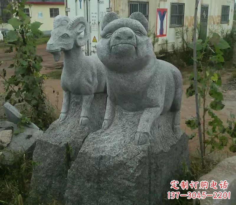 威海优质动物猪石雕