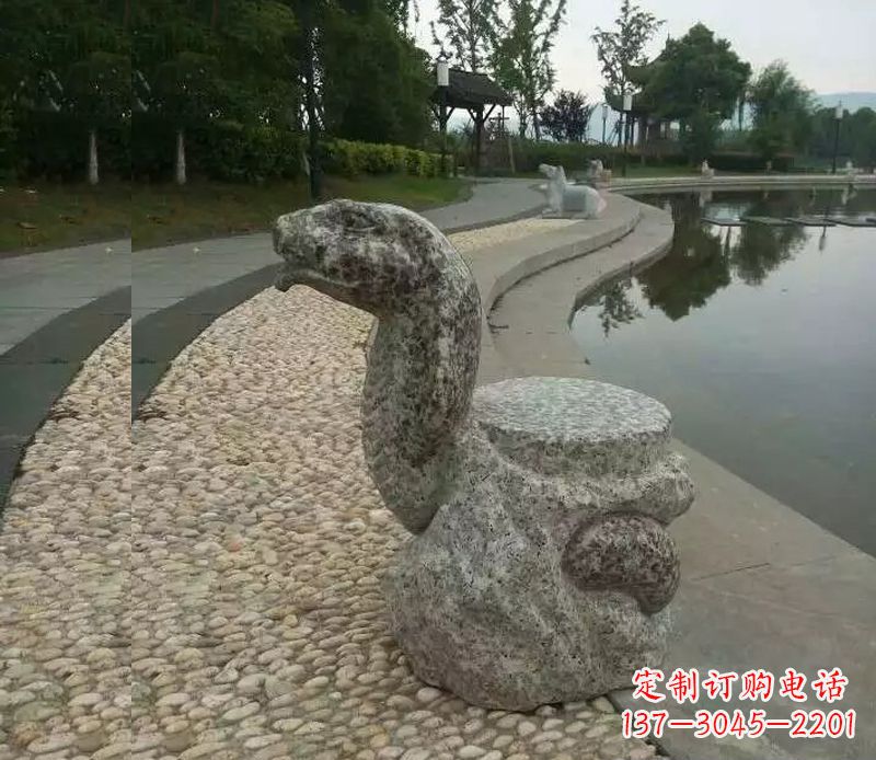 威海中领雕塑-十二生肖蛇石雕