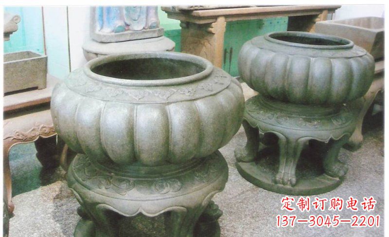 威海公园水缸景观铜雕