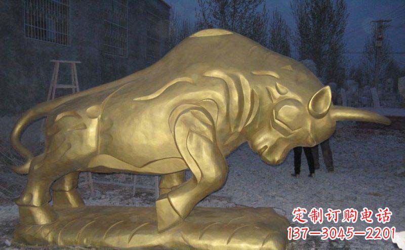 威海拓荒牛铜雕—瑰丽壮观的动物雕塑