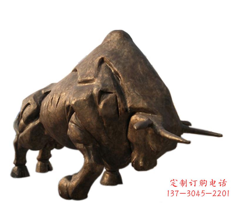 威海铜雕独特的历史图案——拓荒牛雕塑