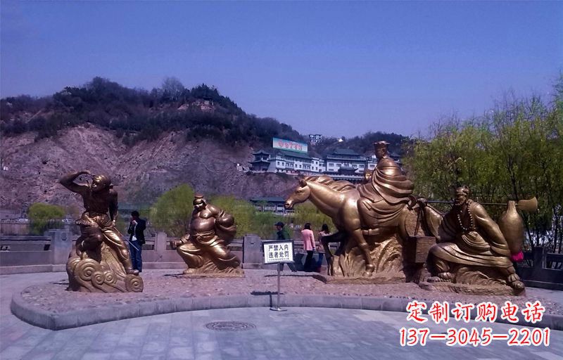 威海精美铜雕唐僧师徒小品