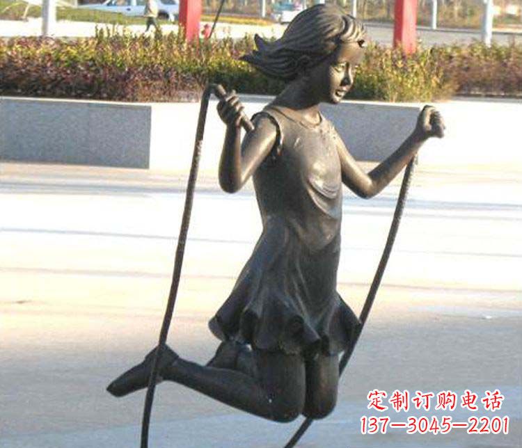 威海汇聚灵动的青春,唯美女孩铜雕