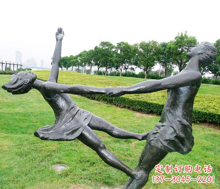 威海中领雕塑定制风姿绰约的女孩铜雕