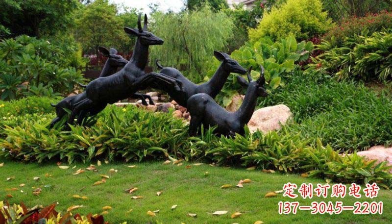 威海活力无限的动物铜雕