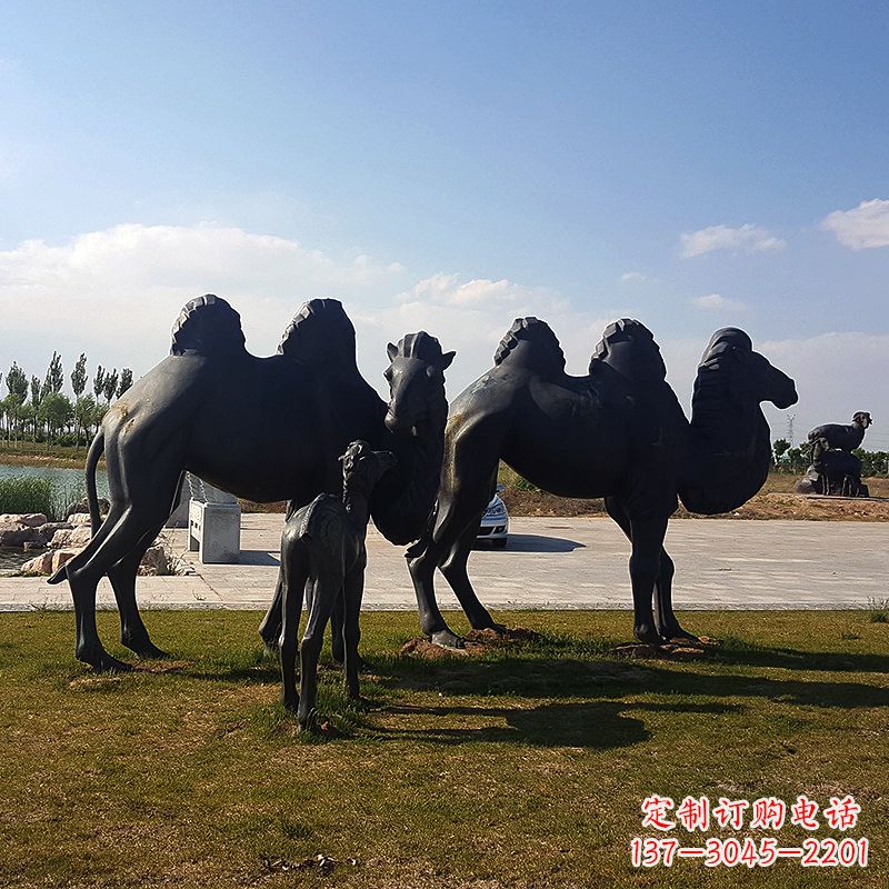 威海铜骆驼雕塑,精致景观装饰