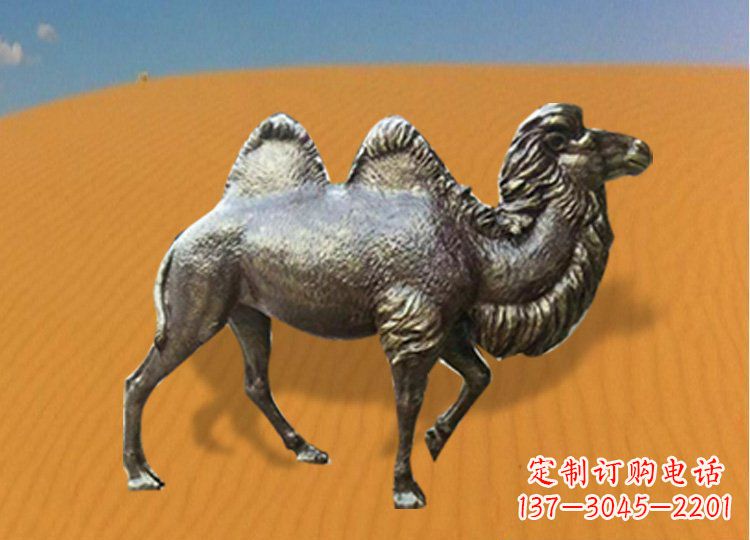 威海公园装饰精美铜骆驼雕塑