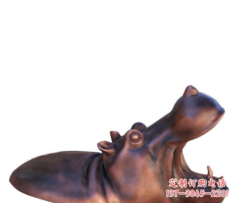 威海产品名称铜质河马雕塑