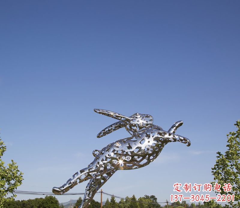 威海不锈钢兔子雕塑