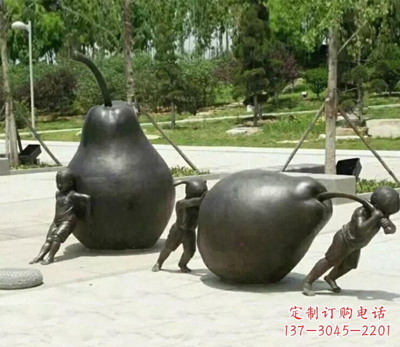 威海迷人的孩童铜雕