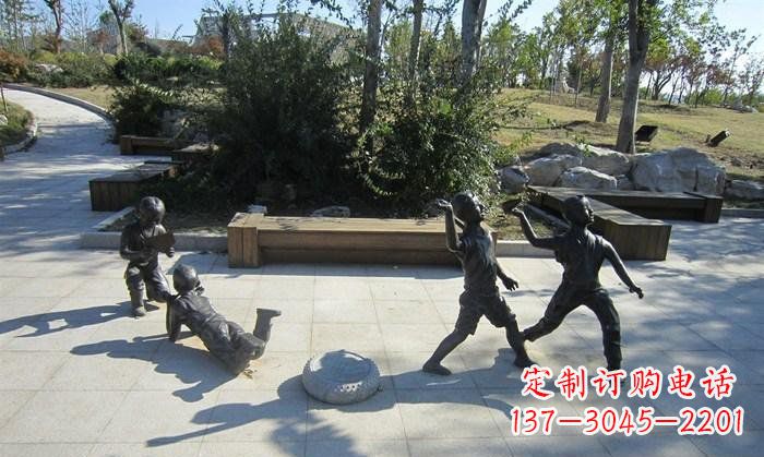 威海精美铜制儿童雕塑