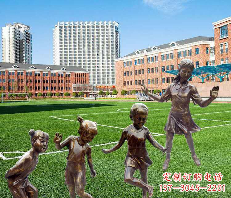 威海中领雕塑定制小孩铜雕