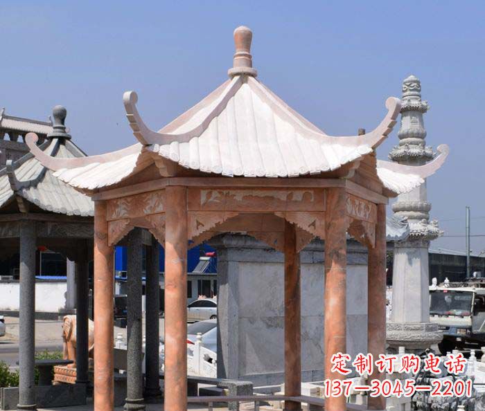 威海中领雕塑设计凉亭雕塑,清新简约添美感