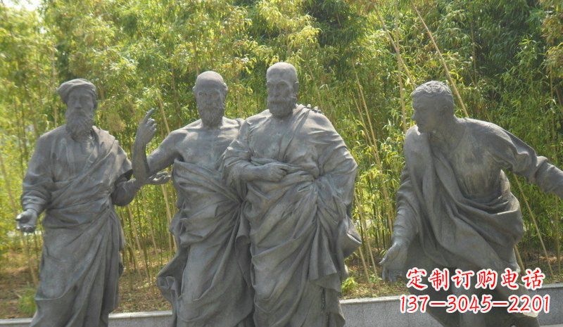 威海传承经典,深情呈现——铜雕西方名人人物雕塑