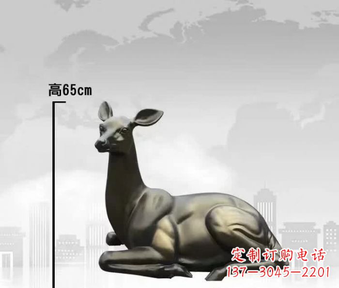 威海中领雕塑精美铜雕鹿