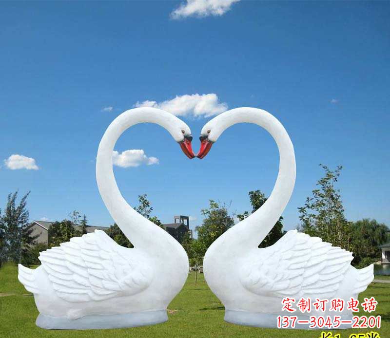 威海玻璃钢仿真天鹅雕塑