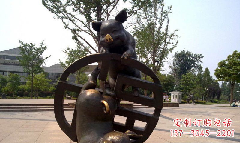 威海优雅而富有表现力的动物铜雕