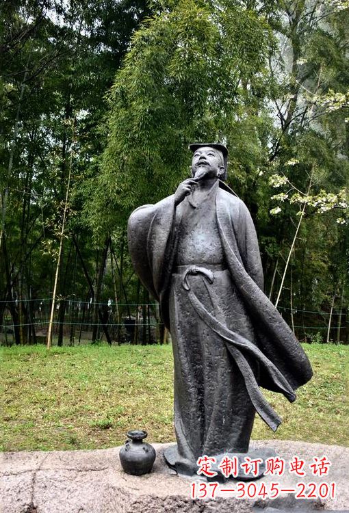 威海诞生于中国古代传奇的雕塑——王羲之铸铜雕塑