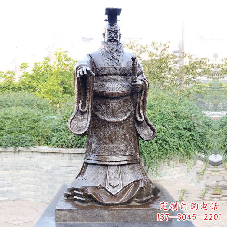 威海公园原理历史名人古代著名帝王雕塑秦始皇雕像