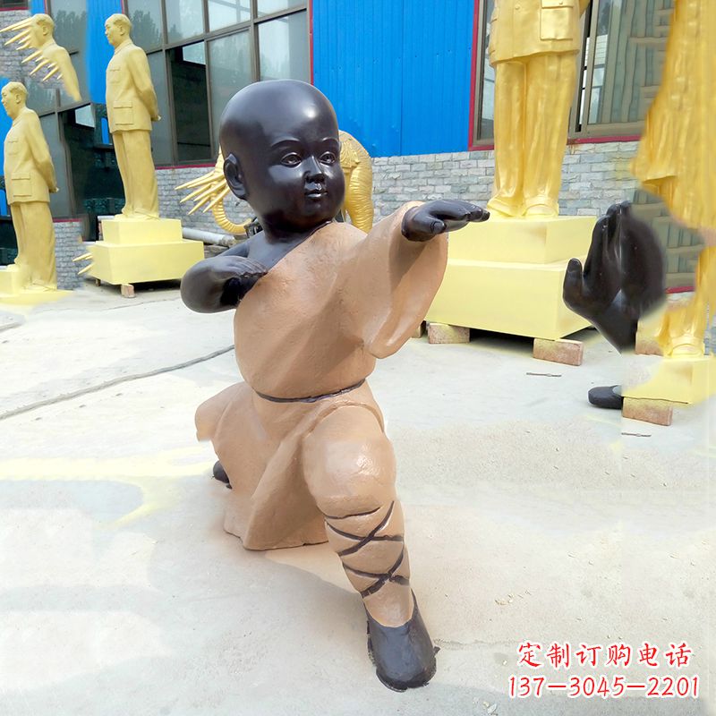 威海传承传统文化的绝佳礼品——“功夫小和尚”雕塑