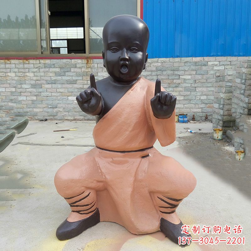 威海铜雕功夫小和尚