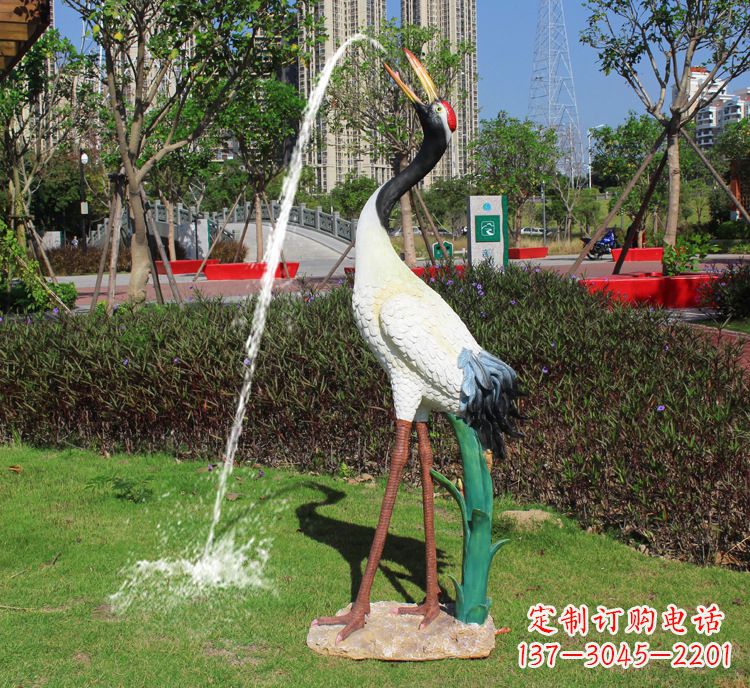 威海精美雕塑仿真仙鹤动物雕塑