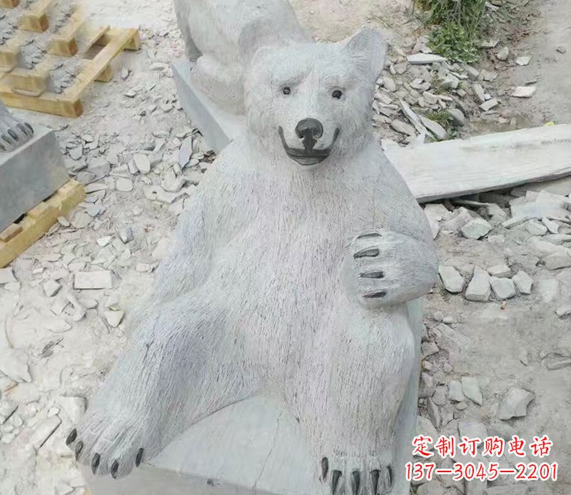 威海精美狗熊石雕