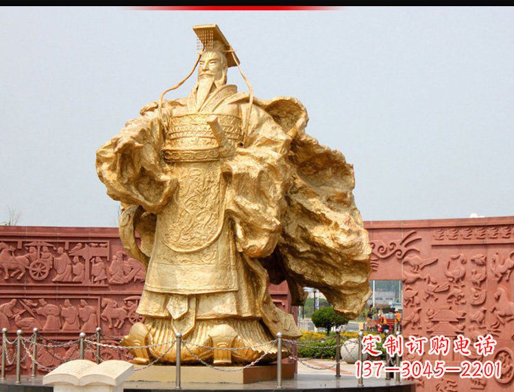 威海古代名人汉武帝铜雕