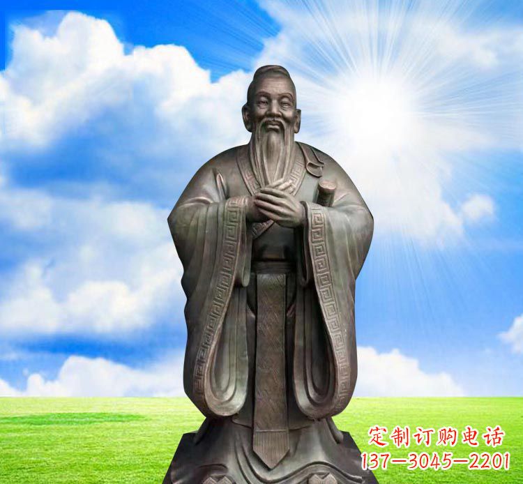 威海孔子铜雕,传承传统文化的艺术鉴赏