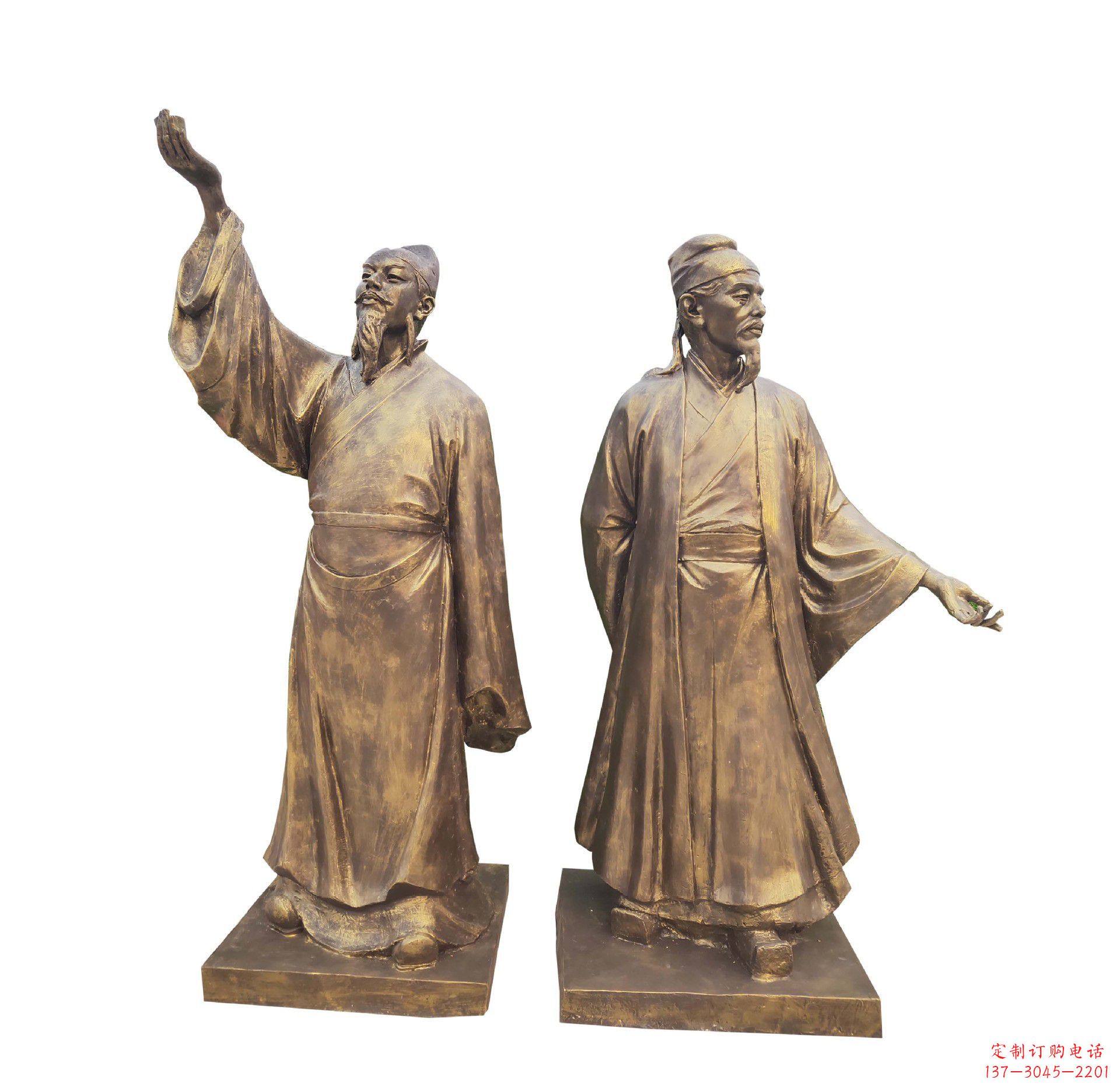 威海中领雕塑-传承古代文人雅士李白雕塑