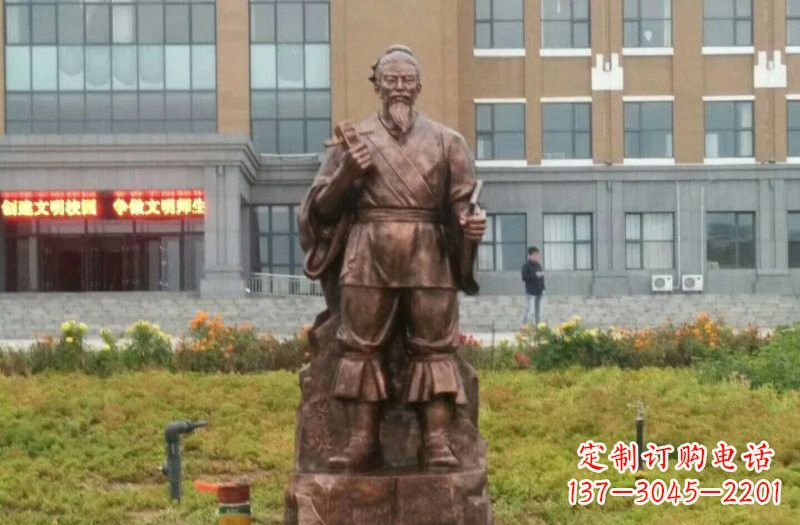 威海传承古代名人铜雕——鲁班雕像