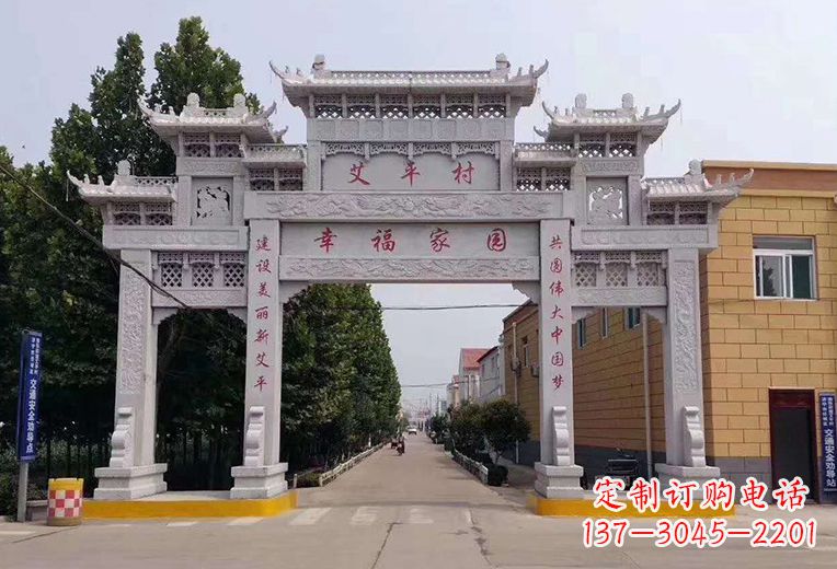 威海精美古代牌坊雕塑,尽显贵族品质
