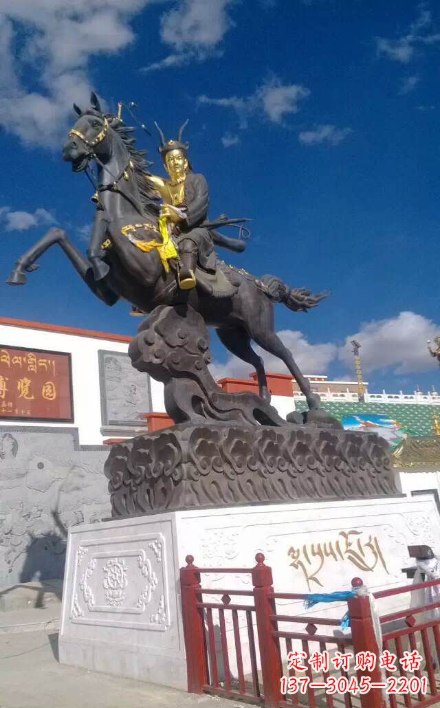 威海古典骑马人物雕塑
