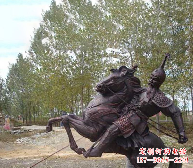 威海古典风格骑马人物雕塑