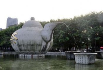 威海精致雕塑茶壶石雕