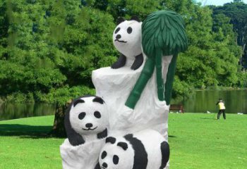 威海公园大熊猫雕塑